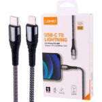 کابل فست شارژ تایپ سی به لایتنینگ اپل الدینیو LC111 یک متری
